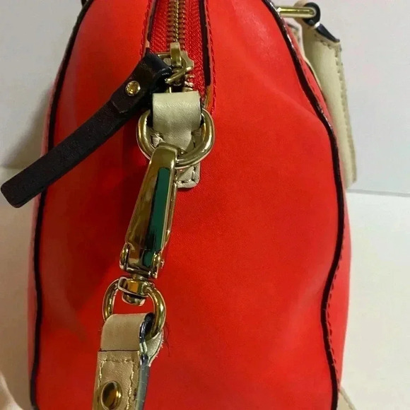 Kate spade orange & cream leather satchel handbag - Picture 10 of 15